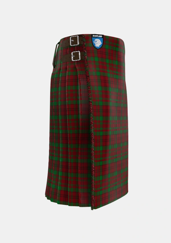 Traditional_MacDonell_of_Keppoch_3_Tartan_1506_kilt_right_image_with_pleated_design_and_adjustable_buckles_for_men