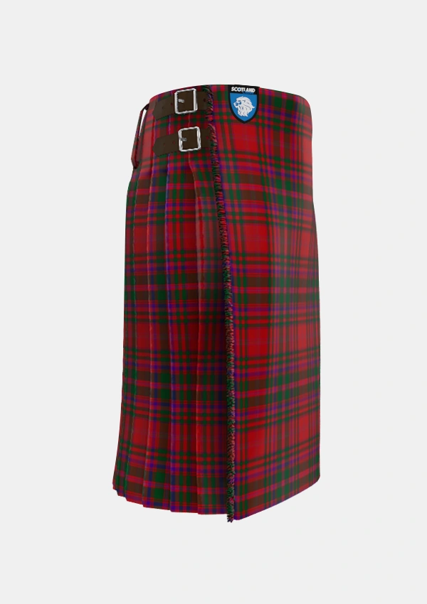 Traditional_MacDougall_1819_Tartan_567_kilt_right_image_with_pleated_design_and_adjustable_buckles_for_men