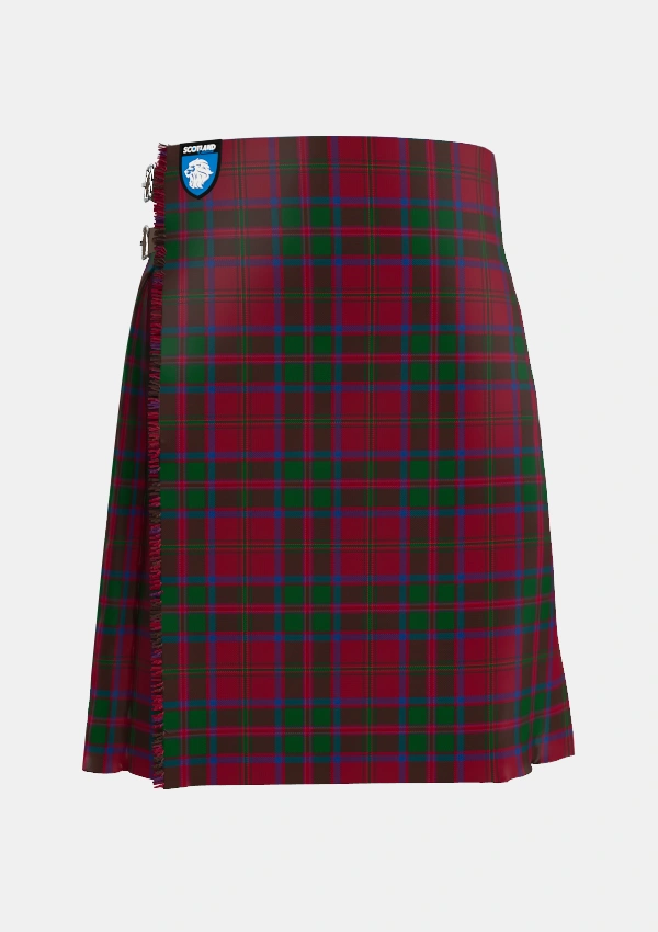 Traditional_MacDougall_1880_2_Tartan_6301_kilt_front_image_with_pleated_design_and_adjustable_buckles_for_men