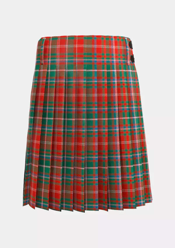 Traditional_MacDougall_Ancient_Tartan_kilt_back_image_with_pleated_design_and_adjustable_buckles_for_men