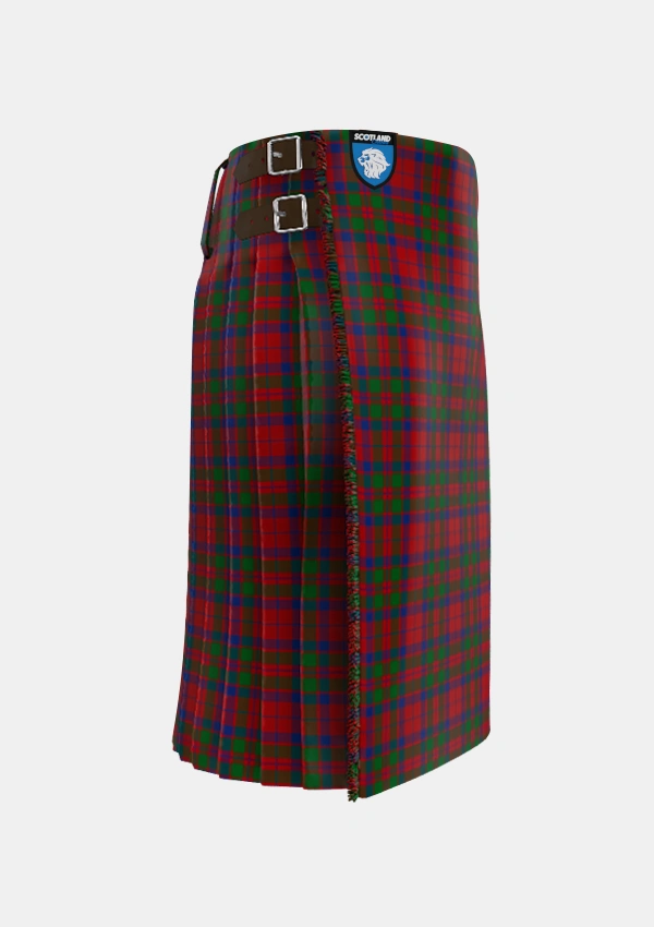 Traditional_MacFadyan_MacGregor_Hastie_Tartan_403_kilt_right_image_with_pleated_design_and_adjustable_buckles_for_men