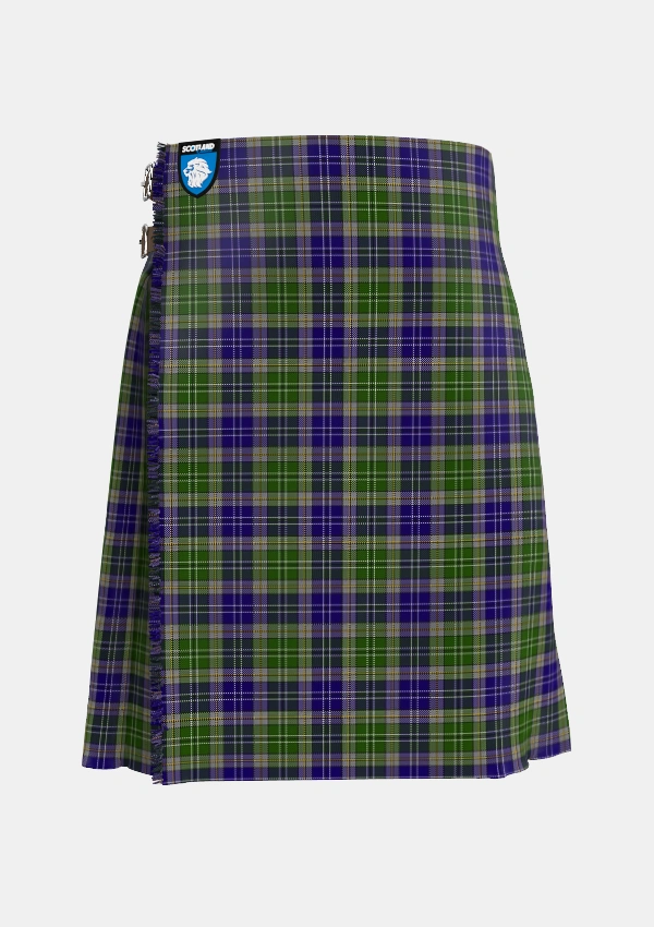 Traditional_MacGiboney_MacGibboney_Tartan_2693_kilt_front_image_with_pleated_design_and_adjustable_buckles_for_men