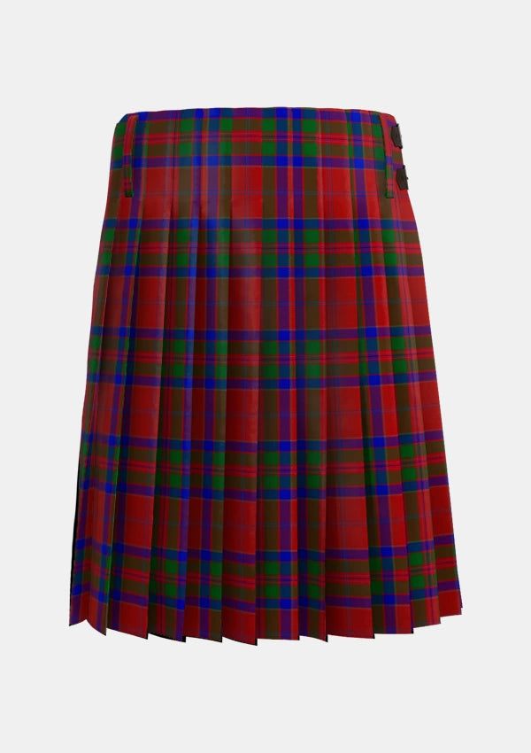 Traditional_MacGillivray_2_Tartan_446_kilt_back_image_with_pleated_design_and_adjustable_buckles_for_men