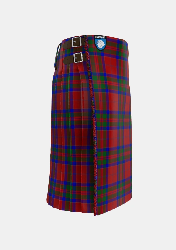 Traditional_MacGillivray_2_Tartan_446_kilt_right_image_with_pleated_design_and_adjustable_buckles_for_men