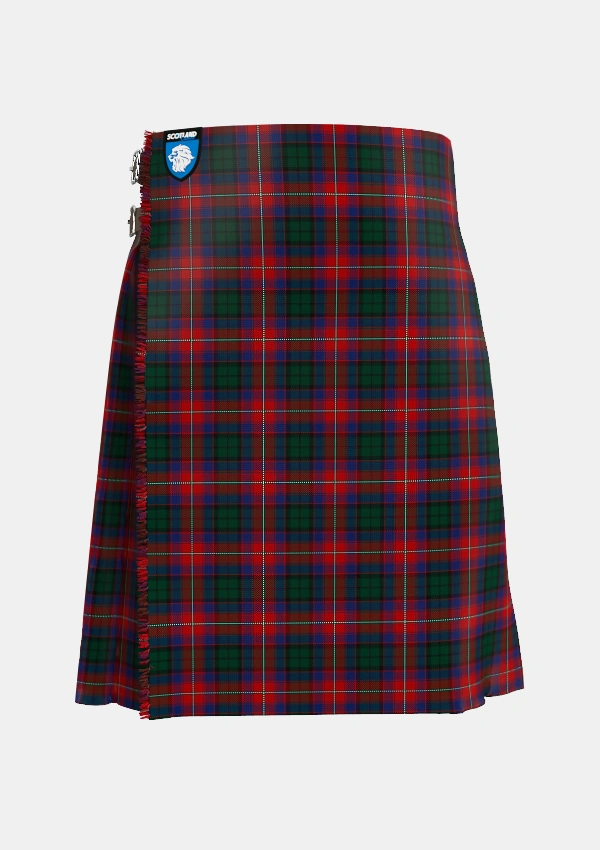 Traditional_MacInroy_Rattray_Tartan_3399_kilt_front_image_with_pleated_design_and_adjustable_buckles_for_men