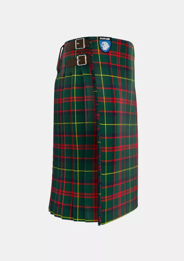 Traditional_MacIntosh_Hunting_Modern_Tartan_kilt_right_image_with_pleated_design_and_adjustable_buckles_for_men