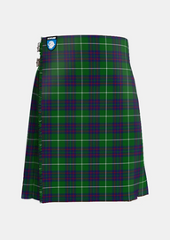 Traditional_MacIntyre_Hunting_Tartan_kilt_743_front_image_with_pleated_design_and_adjustable_buckles_for_men