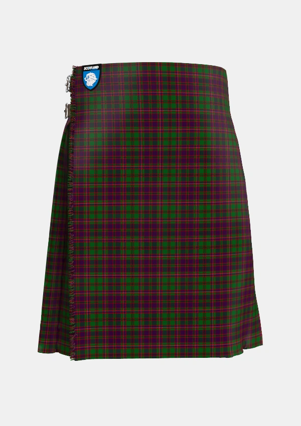 Traditional_MacIntyre_and_Glenorchy_Tartan_3395_kilt_front_image_with_pleated_design_and_adjustable_buckles_for_men
