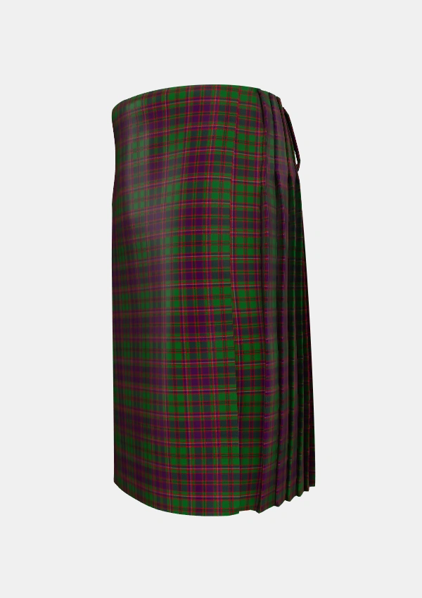 Traditional_MacIntyre_and_Glenorchy_Tartan_3395_kilt_left_image_with_pleated_design_and_adjustable_buckles_for_men