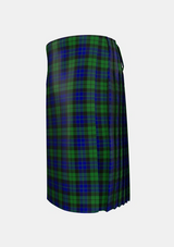 Traditional_MacKay_1_Tartan_703_kilt_left_image_with_pleated_design_and_adjustable_buckles_for_men