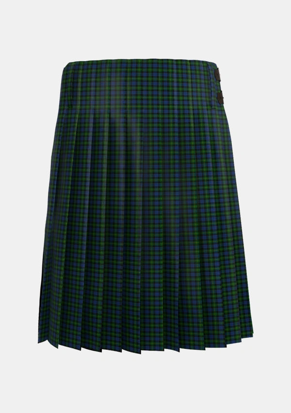 Traditional_MacKay_Yellow_stripe_Tartan_718_kilt_back_image_with_pleated_design_and_adjustable_buckles_for_men