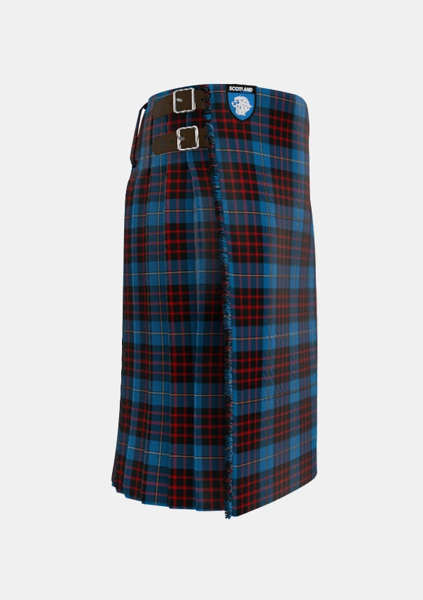 Traditional_MacKean_Tartan_kilt_1442_right_image_with_pleated_design_and_adjustable_buckles_for_men