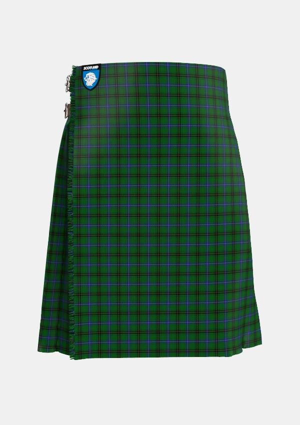 Traditional_MacKendrick_Tartan_3404_kilt_front_image_with_pleated_design_and_adjustable_buckles_for_men