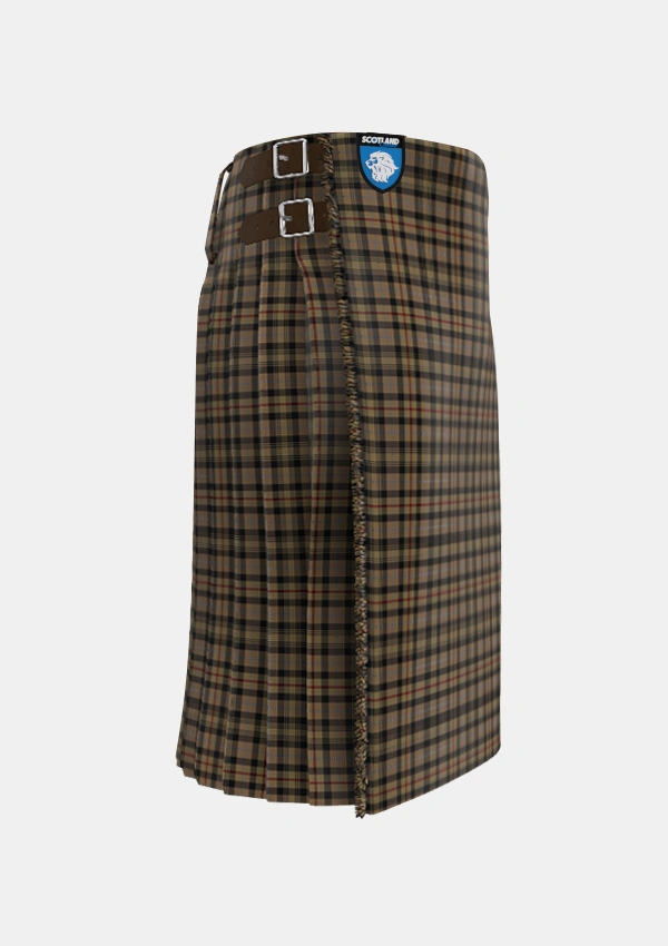 Traditional_MacKenzie_Hunting_Brown_Tartan_5905_kilt_right_image_with_pleated_design_and_adjustable_buckles_for_men