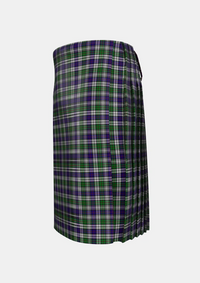 Traditional_MacKinlay_Dress_Tartan_4564_kilt_left_image_with_pleated_design_and_adjustable_buckles_for_men