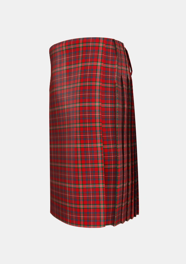 Traditional_MacKinnon_1831_Tartan_1842_kilt_left_image_with_pleated_design_and_adjustable_buckles_for_men