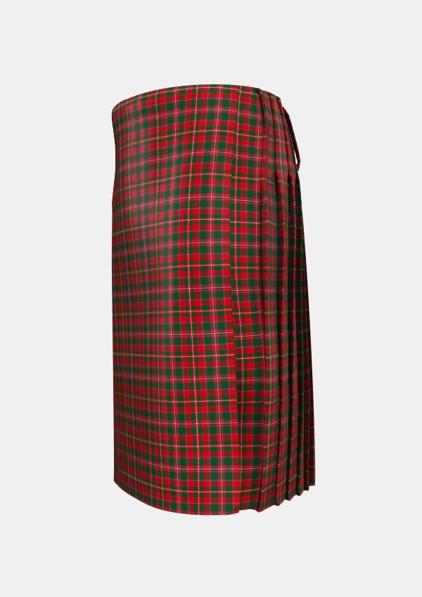 Traditional_MacKinnon_1845_Tartan_1837_kilt_left_image_with_pleated_design_and_adjustable_buckles_for_men
