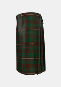 Traditional_MacKinnon_Hunting_3_Tartan_1641_kilt_left_image_with_pleated_design_and_adjustable_buckles_for_men