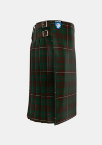 Traditional_MacKinnon_Hunting_3_Tartan_1641_kilt_right_image_with_pleated_design_and_adjustable_buckles_for_men