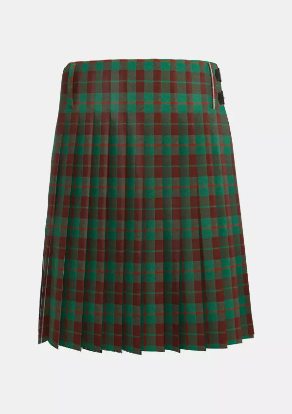 Traditional_MacKinnon_Hunting_Tartan_kilt_back_image_with_pleated_design_and_adjustable_buckles_for_men