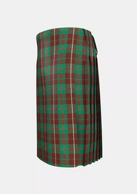 Traditional_MacKinnon_Hunting_Tartan_kilt_left_image_with_pleated_design_and_adjustable_buckles_for_men