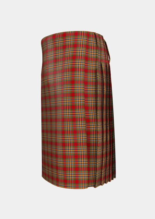 Traditional_MacKintosh_Chief_Tartan_1622_kilt_left_image_with_pleated_design_and_adjustable_buckles_for_men
