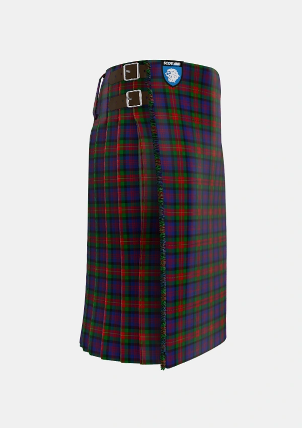Traditional_MacLagan_of_Glenquiech_Tartan_7813_kilt_right_image_with_pleated_design_and_adjustable_buckles_for_men