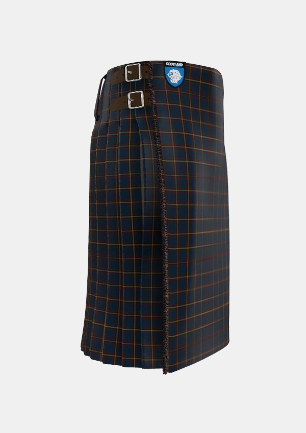 Traditional_MacLaine_of_Lochbuie_Hunting_Tartan_491_kilt_right_image_with_pleated_design_and_adjustable_buckles_for_men