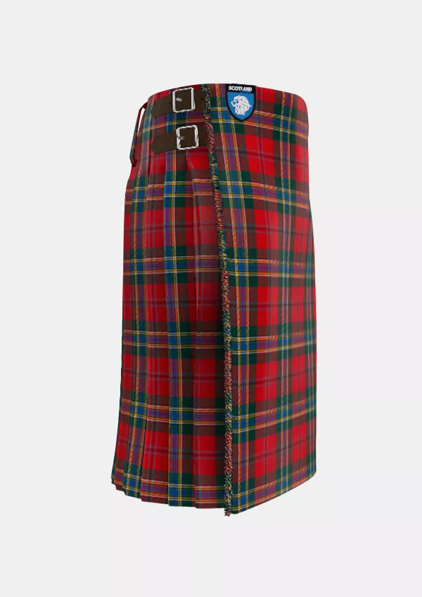 Traditional_MacLean_of_Duart_Modern_Tartan_kilt_right_image_with_pleated_design_and_adjustable_buckles_for_men