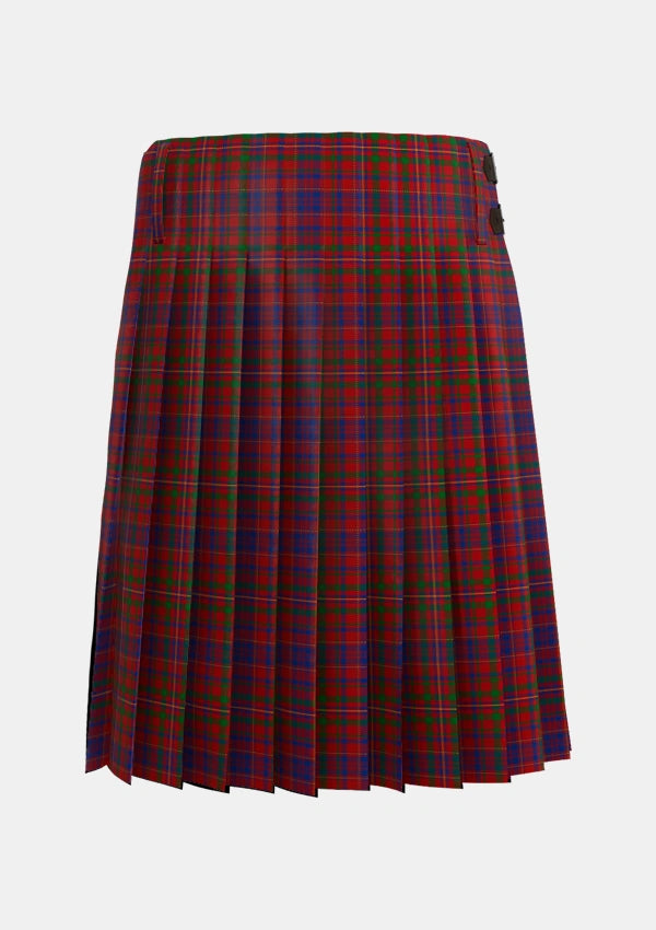 Traditional_MacLeod_Red_Tartan_496_kilt_back_image_with_pleated_design_and_adjustable_buckles_for_men
