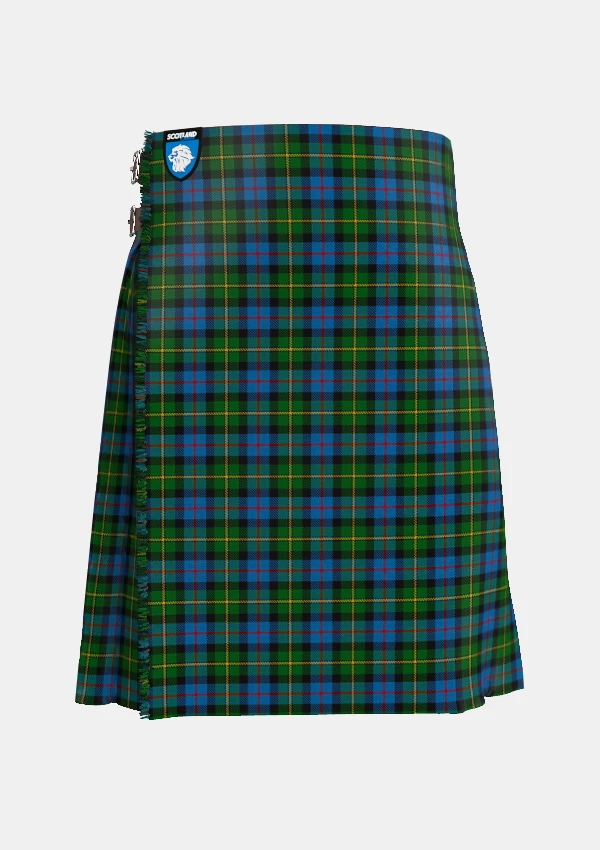 Traditional_MacLeod_of_Skye_Tartan_kilt_263_front_image_with_pleated_design_and_adjustable_buckles_for_men
