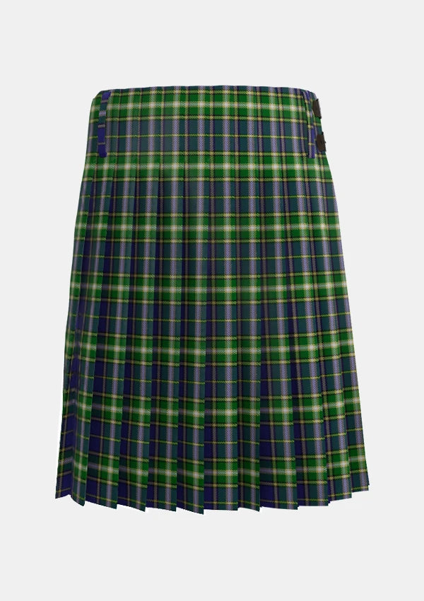 Traditional_MacManus_Tartan_kilt_6753_back_image_with_pleated_design_and_adjustable_buckles_for_men