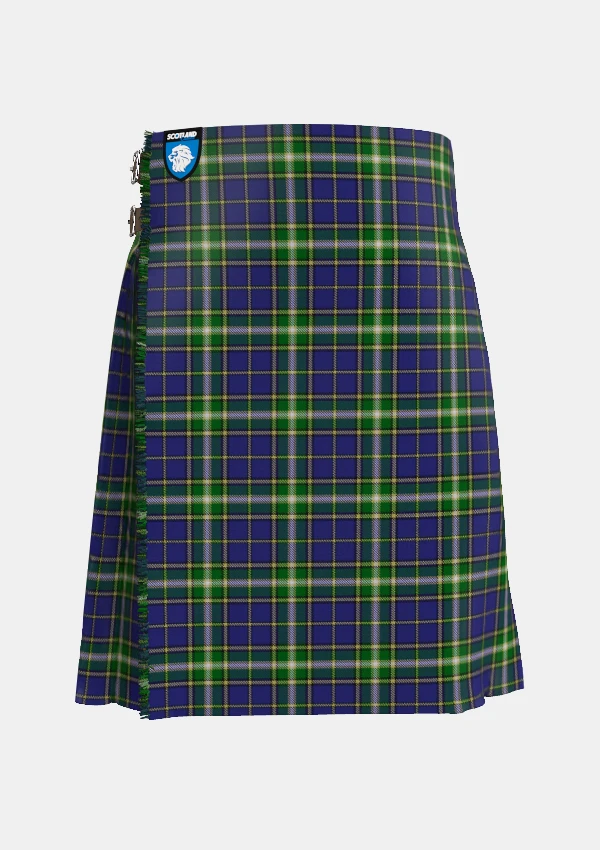 Traditional_MacManus_Tartan_kilt_6753_front_image_with_pleated_design_and_adjustable_buckles_for_men
