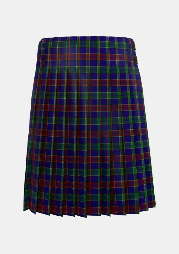 Traditional_MacMichael_Tartan_2063_kilt_back_image_with_pleated_design_and_adjustable_buckles_for_men