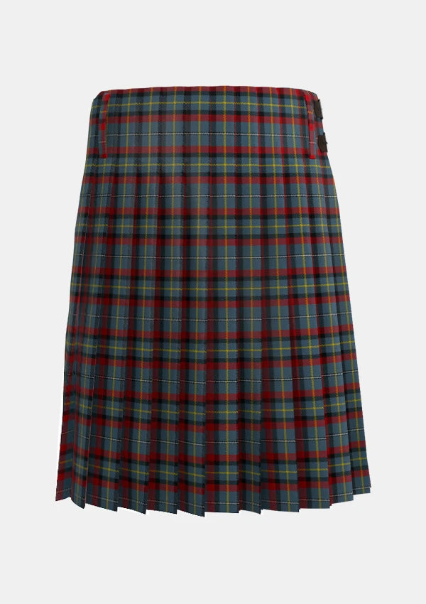 Traditional_MacNamara_Tartan_kilt_6432_back_image_with_pleated_design_and_adjustable_buckles_for_men