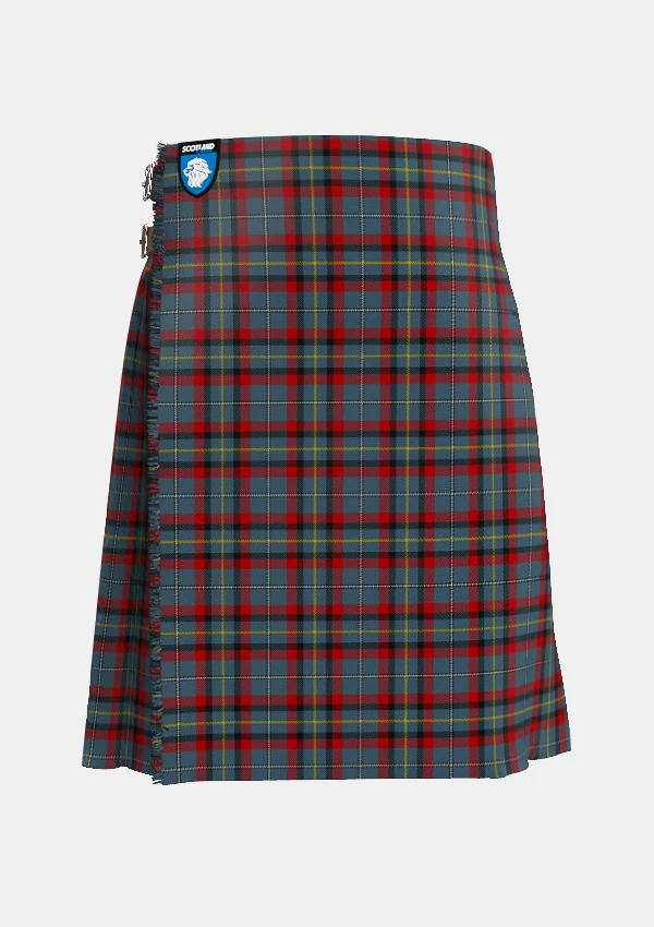 Traditional_MacNamara_Tartan_kilt_6432_front_image_with_pleated_design_and_adjustable_buckles_for_men