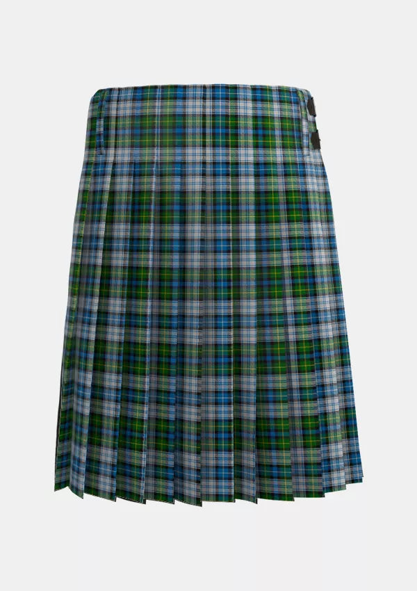 Traditional_MacNeil_Dress_Tartan_1974_kilt_back_image_with_pleated_design_and_adjustable_buckles_for_men