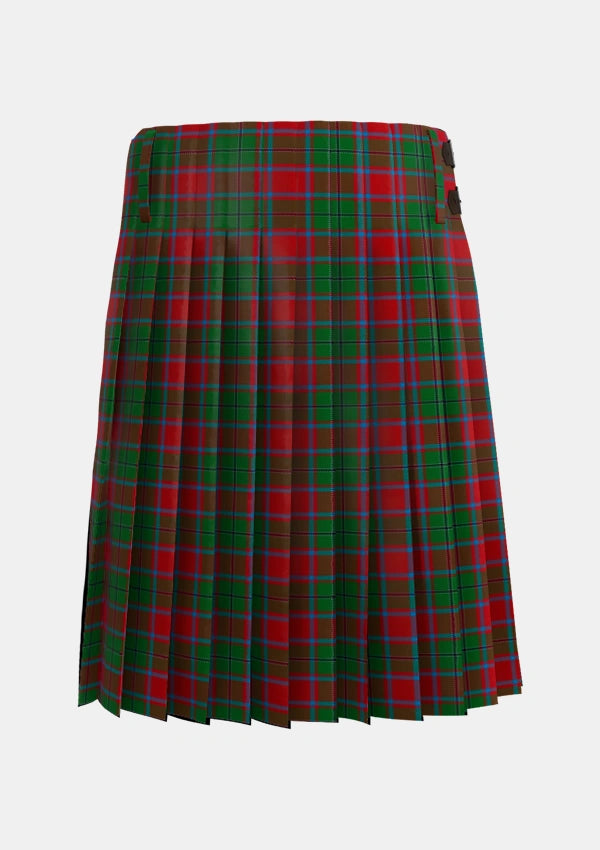 Traditional_MacPhail_Blue_Bands_Tartan_1028_kilt_back_image_with_pleated_design_and_adjustable_buckles_for_men