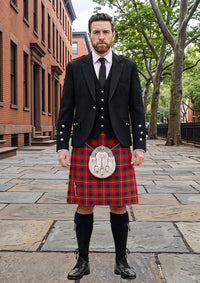 Traditional_MacPhee_Red_Tartan_Kilt_and_Argyle_Jacket_Kilt_Outfit_front_image