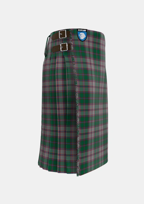 Traditional_MacPherson_Gathering_1996_Tartan_3552_kilt_right_image_with_pleated_design_and_adjustable_buckles_for_men