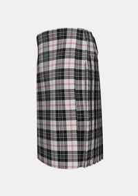 Traditional_MacPherson_of_Cluny_Black_and_White_Tartan_1830_kilt_left_image_with_pleated_design_and_adjustable_buckles_for_men