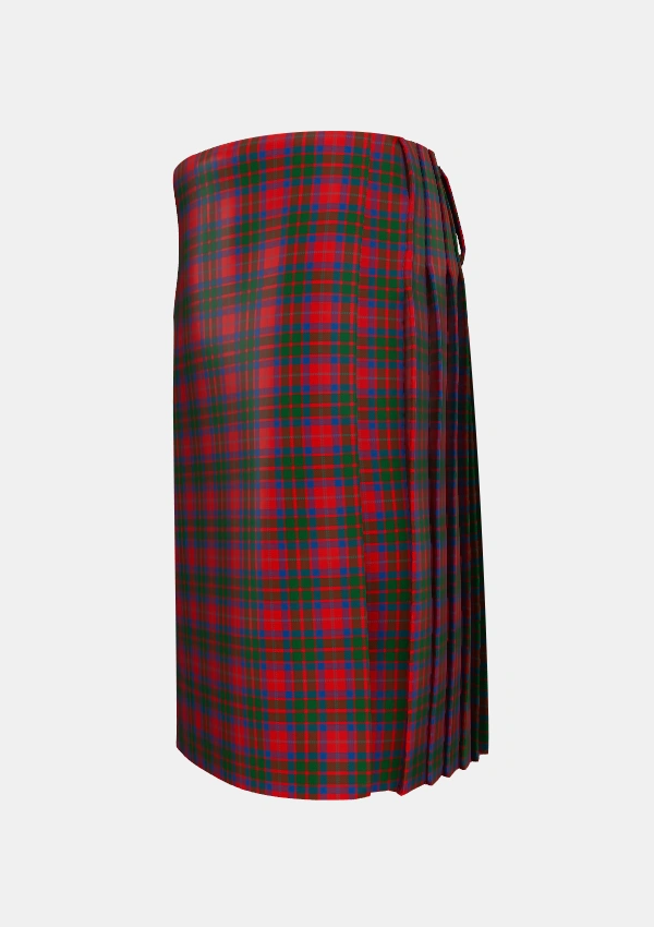 Traditional_MacQuarrie_5_Tartan_1402_kilt_left_image_with_pleated_design_and_adjustable_buckles_for_men