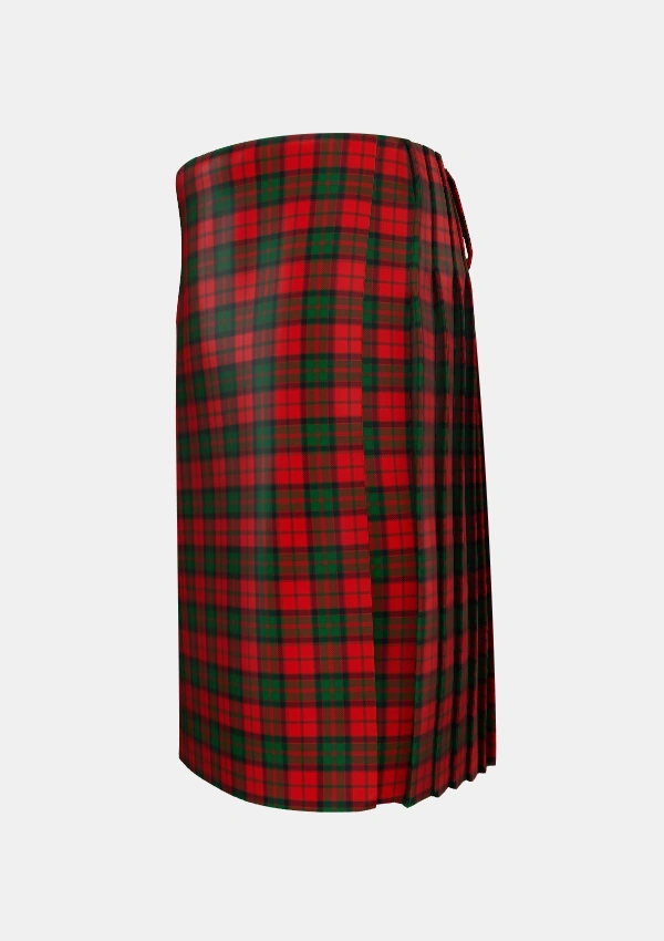 Traditional_MacQuarrie_7_Tartan_872_kilt_left_image_with_pleated_design_and_adjustable_buckles_for_men