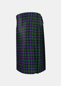 Traditional_MacRae_Hunting_1_Tartan_807_kilt_left_image_with_pleated_design_and_adjustable_buckles_for_men