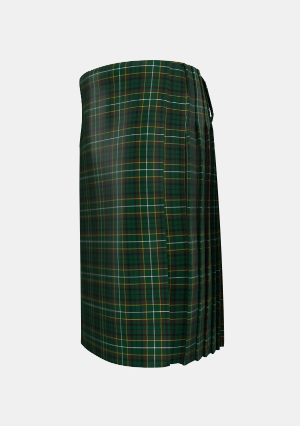 Traditional_MacStumer_Hunting_Tartan_3573_kilt_left_image_with_pleated_design_and_adjustable_buckles_for_men