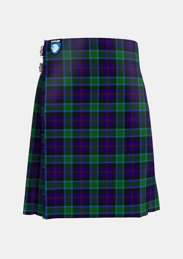 Traditional_MacTaggart_Johnstons_Tartan_408_kilt_front_image_with_pleated_design_and_adjustable_buckles_for_men