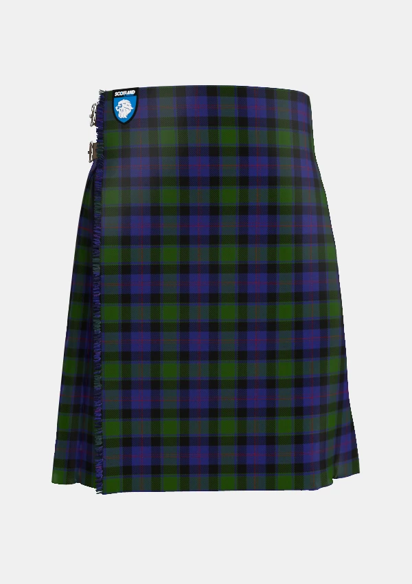 Traditional_MacTaggart_Tartan_kilt_409_front_image_with_pleated_design_and_adjustable_buckles_for_men