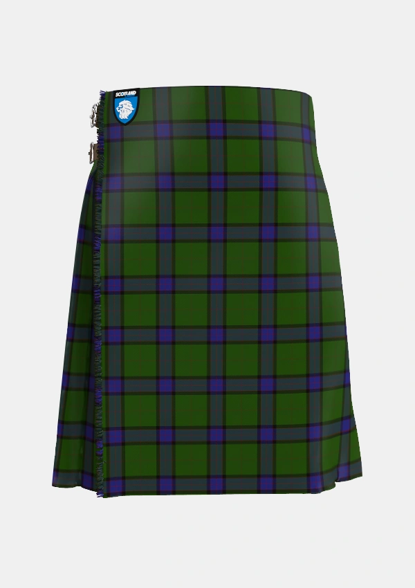 Traditional_MacWilliam_Hunting_Tartan_1417_kilt_front_image_with_pleated_design_and_adjustable_buckles_for_men