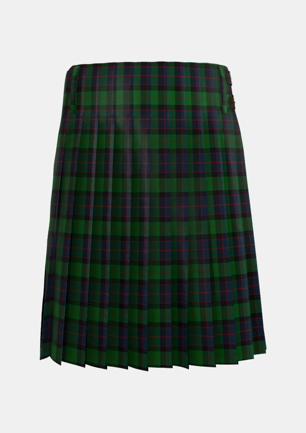 Traditional_MacWilliam_Tartan_1418_kilt_back_image_with_pleated_design_and_adjustable_buckles_for_men