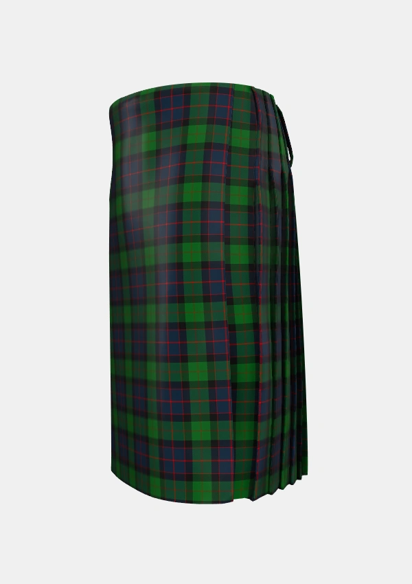 Traditional_MacWilliam_Tartan_1418_kilt_left_image_with_pleated_design_and_adjustable_buckles_for_men